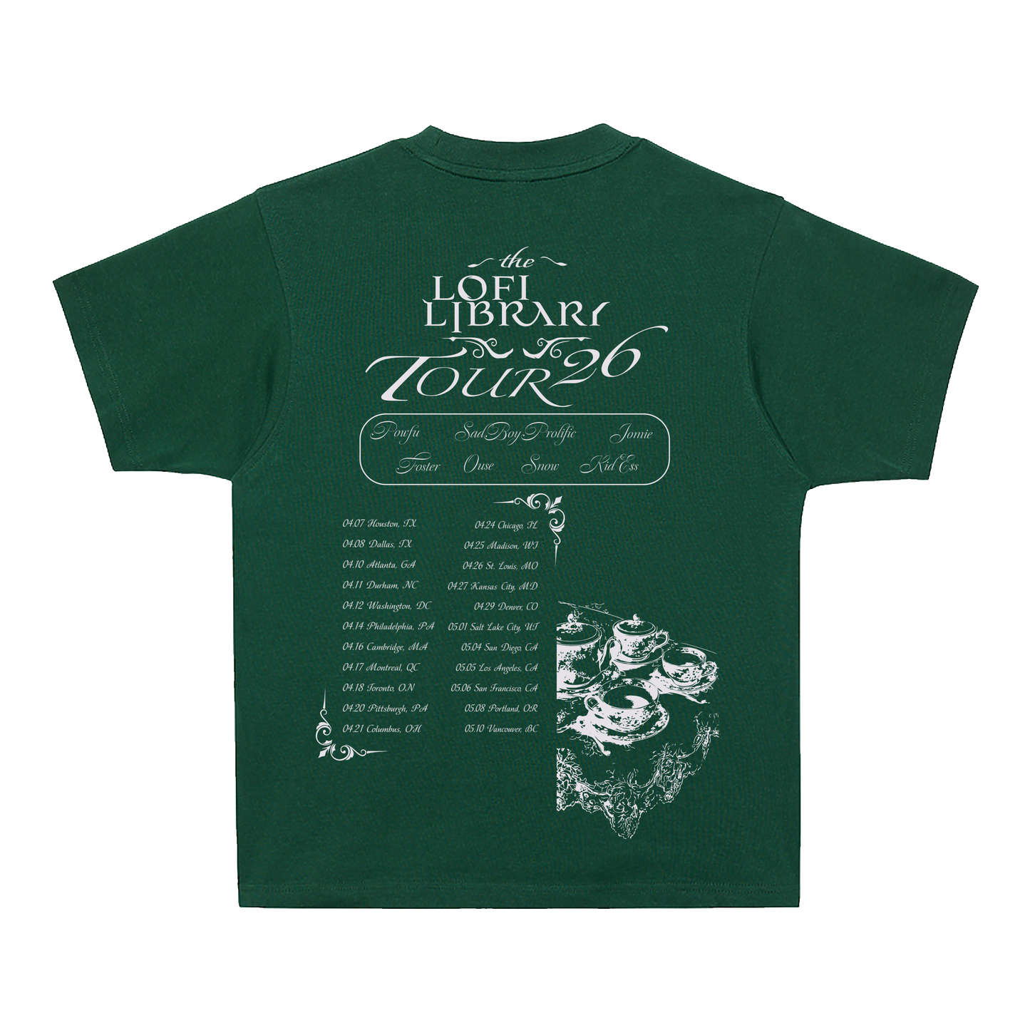 2026 Lofi Library Tour Tee - Green